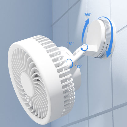360 Degree Adjustable Head Suction Cup Fan