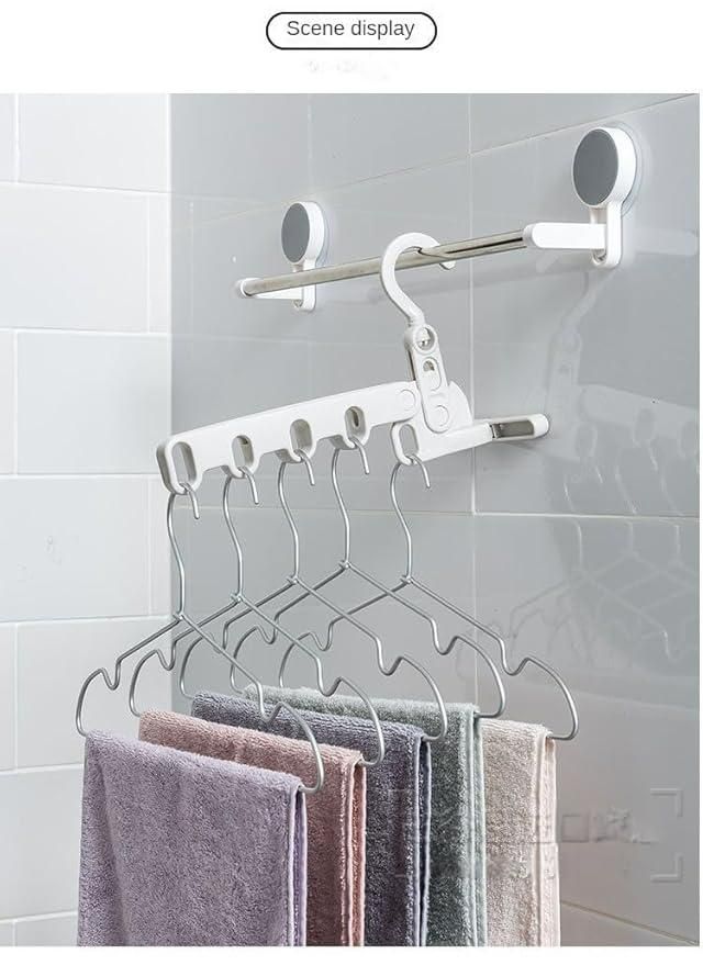 Five-Hole Cloths Drying Rack - Portable for Travel, Hotel & Home Use