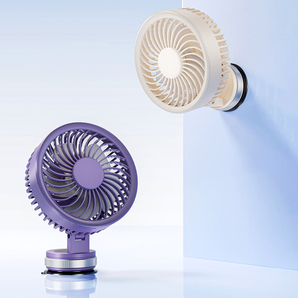 360 Degree Adjustable Head Suction Cup Fan