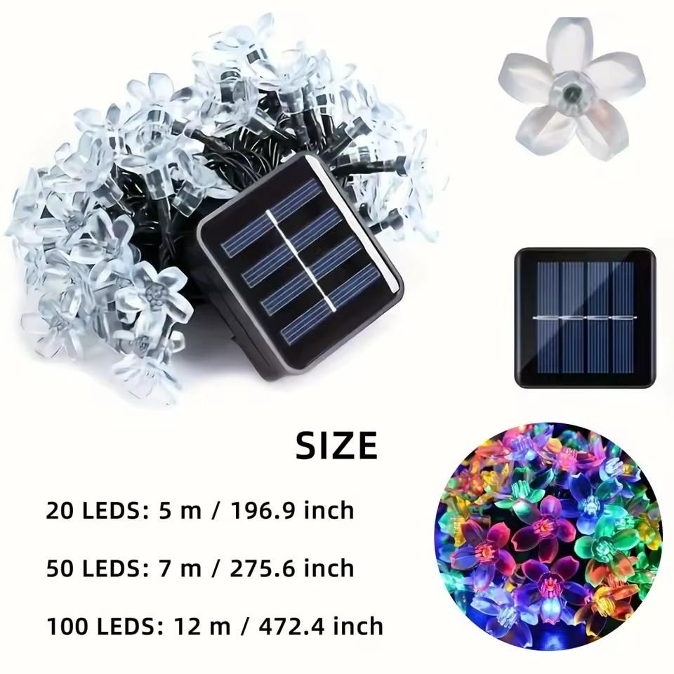 Silicone Flower String Lights - 14 LED 3 Meter Waterproof Fairy Lights