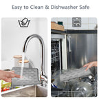 Silicone Dish Drying Mat for Kitchen - Anti-Slip Quick-Drying with Water Droplet Design