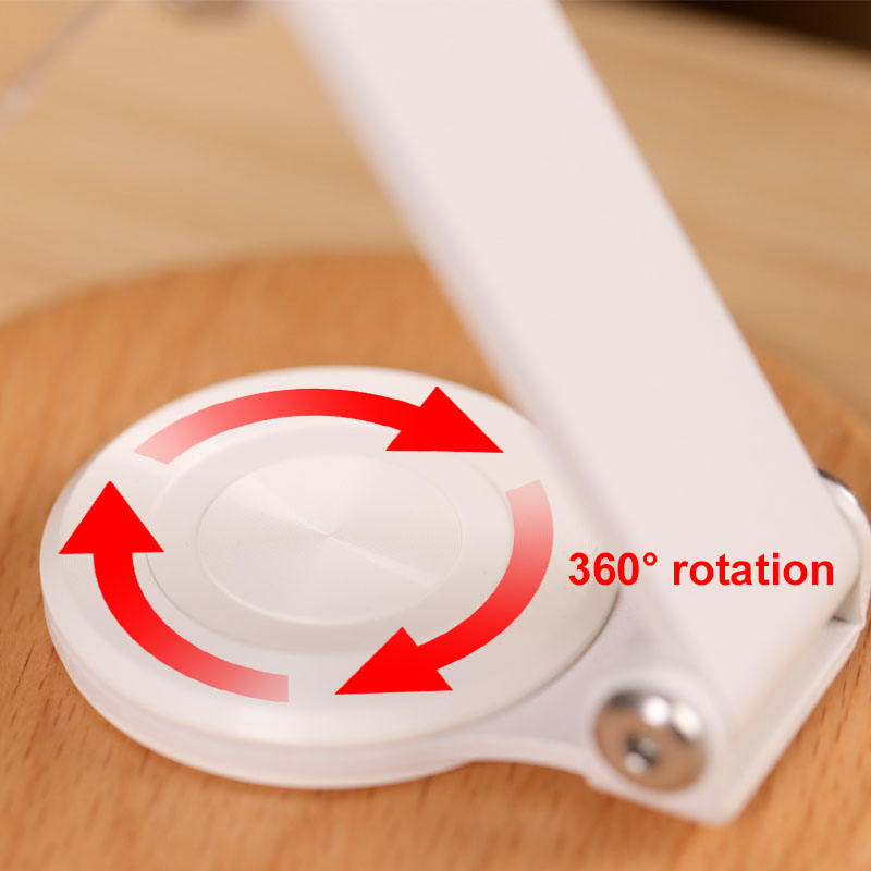 Folding Desktop Mobile Phone Holder with 360° Rotating Base