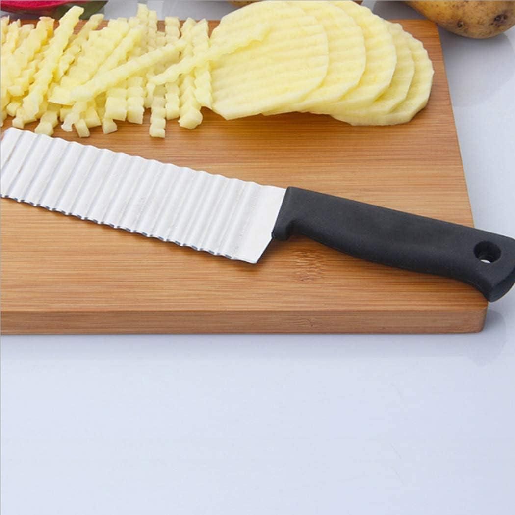 French Potato Wave Knife - Stainless Steel Crinkle Cutter for Vegetables