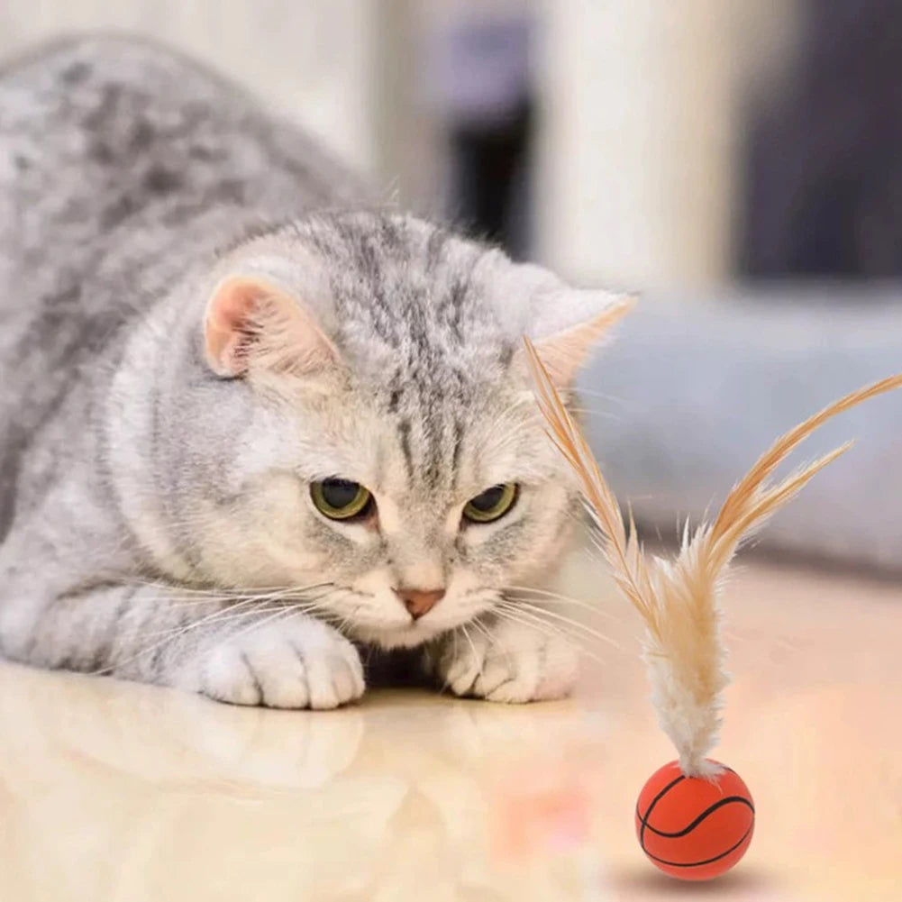 Feather Ball Cat Teaser Interactive Toy