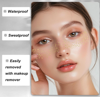 Gold Sparkle Freckles Makeup Patches