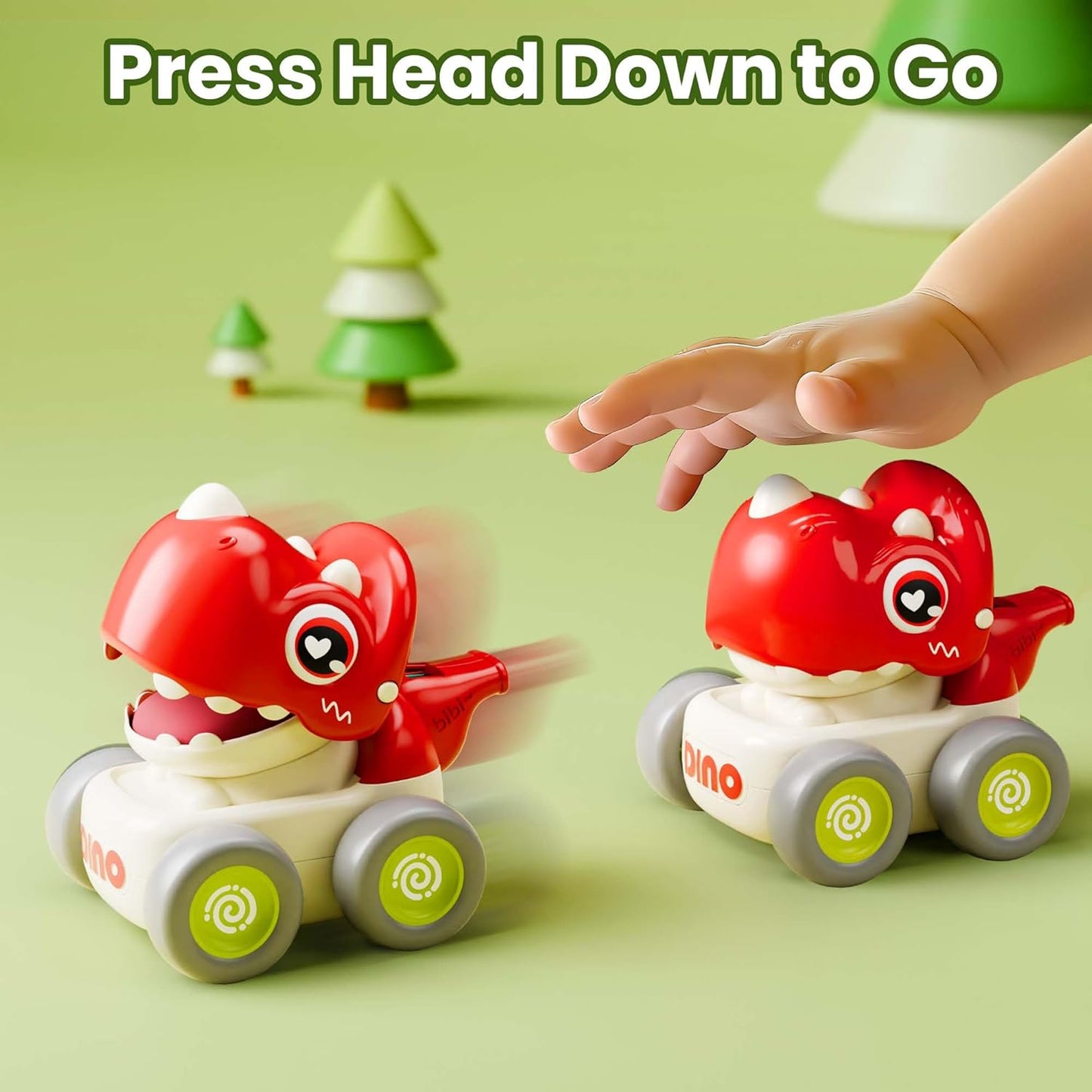 Press & Go Whistle Animals Car Toy