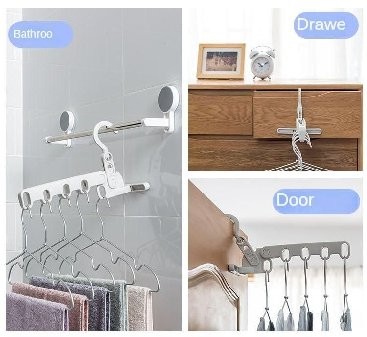 Five-Hole Cloths Drying Rack - Portable for Travel, Hotel & Home Use