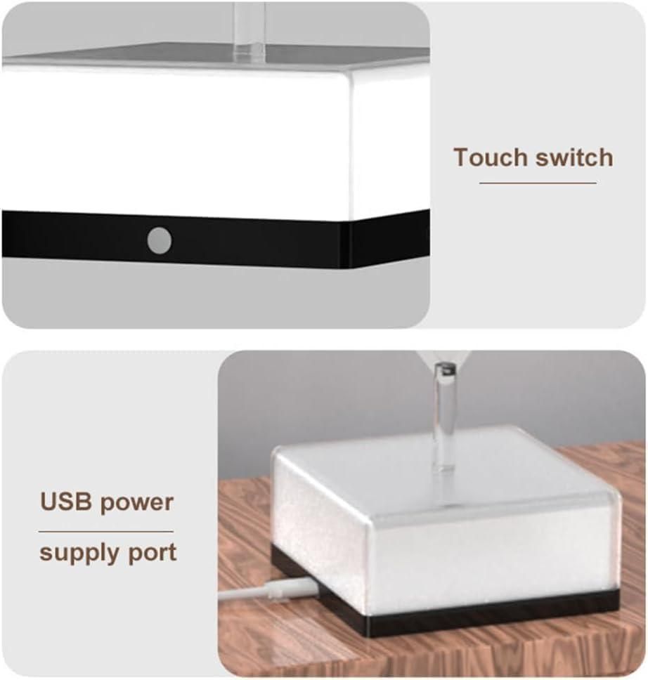 3D 360 Rotating Square Night Light - Remote Control Stereoscopic Effect Lamp