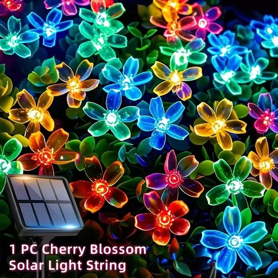 Silicone Flower String Lights - 14 LED 3 Meter Waterproof Fairy Lights