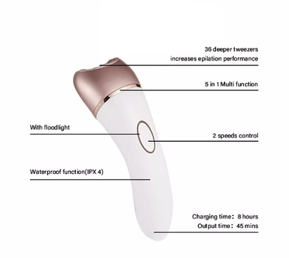 5 in 1 Women Electric Epilator Cordless Hair Removal