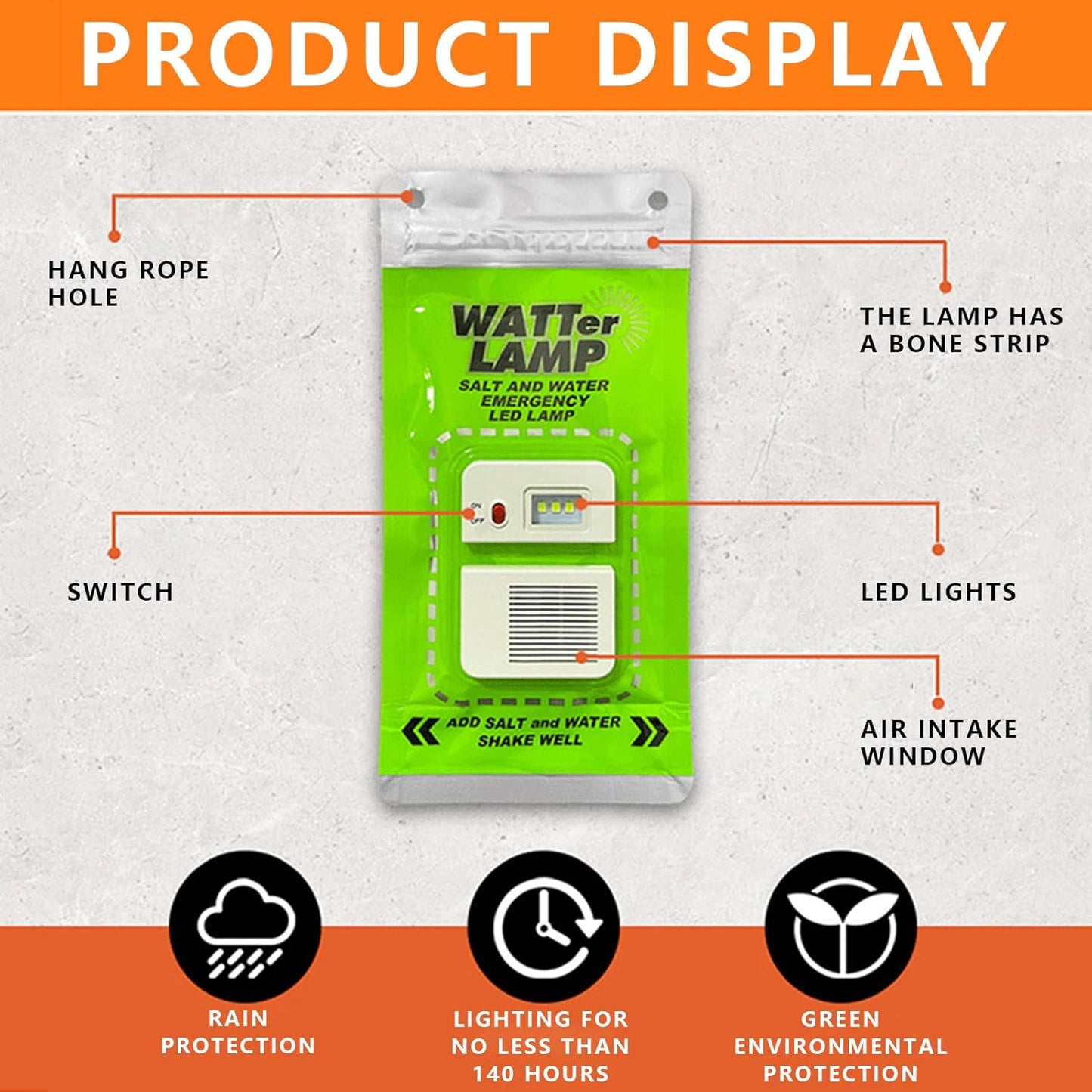 Salt Water LED Emergency Night Light