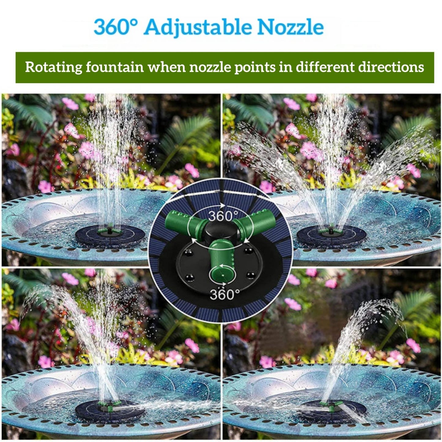 Mini Solar Water Fountain Pump With LED