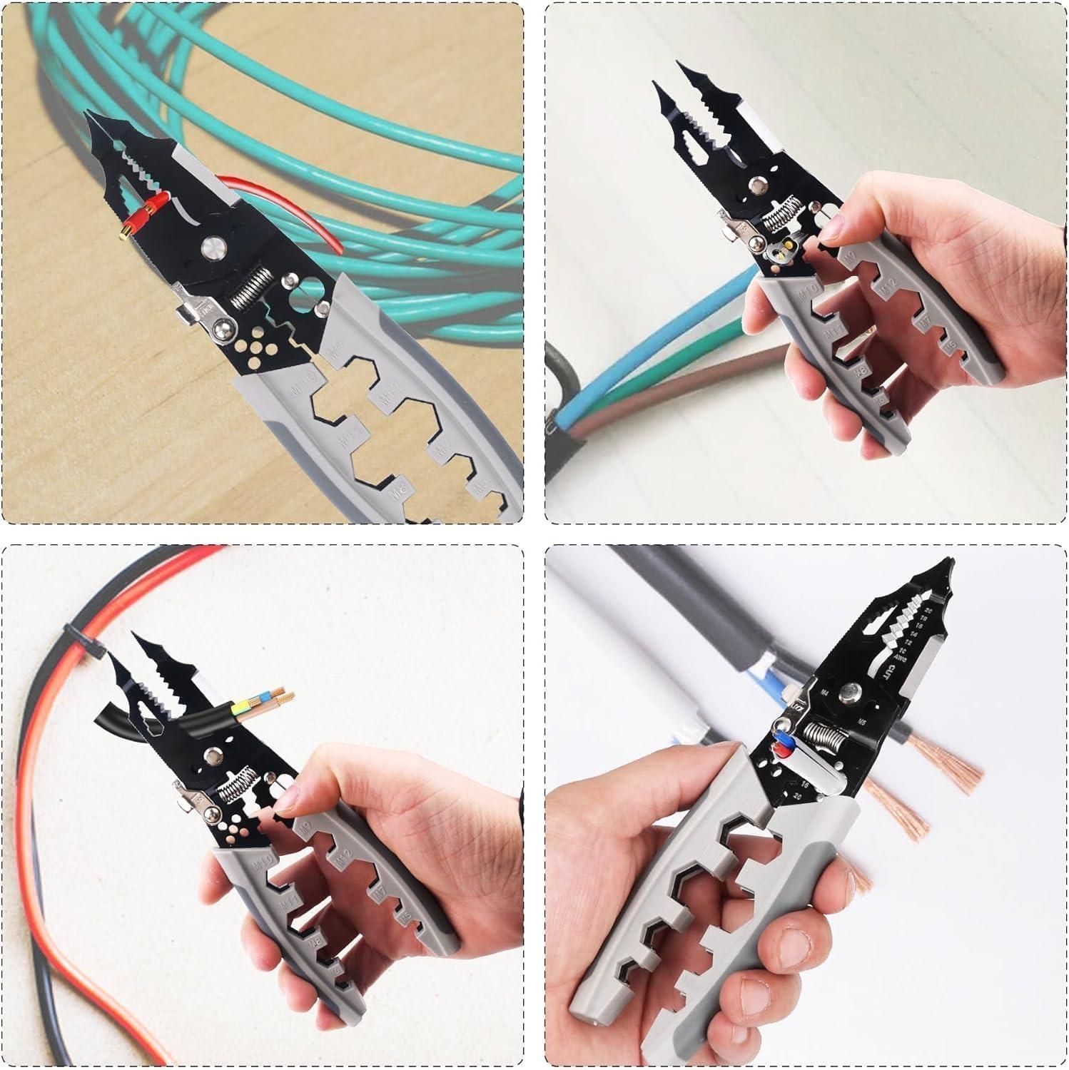 28 In 1 Multifunctional Wire Pliers + Stripper Tool - Stainless Steel Electrician Kit