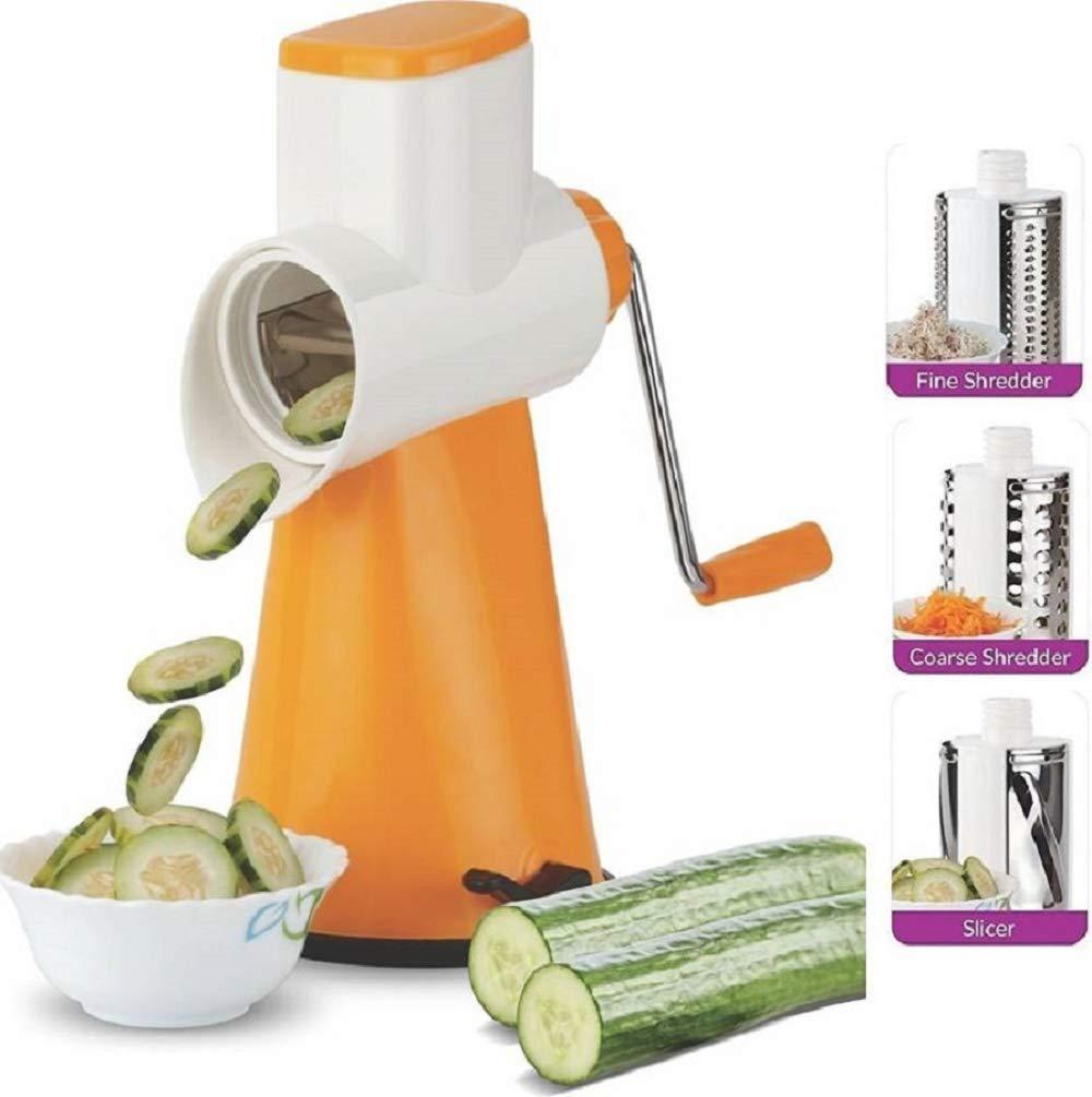 4-in-1 Rotary Vegetable Grater & Slicer - Multi-Blade Kitchen Tool