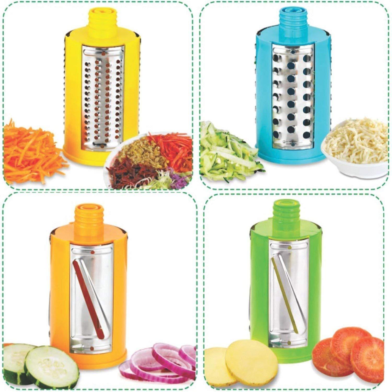 4-in-1 Rotary Vegetable Grater & Slicer - Multi-Blade Kitchen Tool