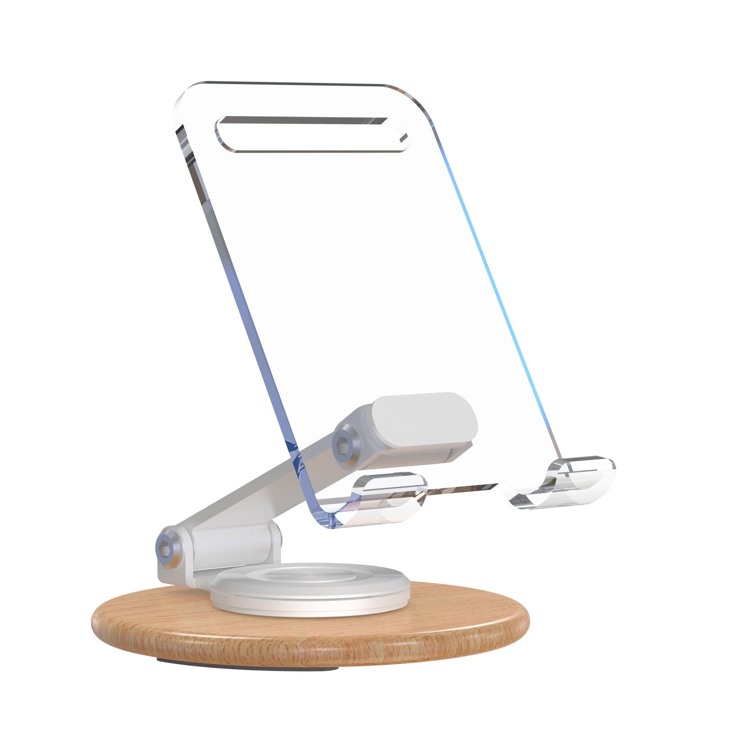 Folding Desktop Mobile Phone Holder with 360° Rotating Base