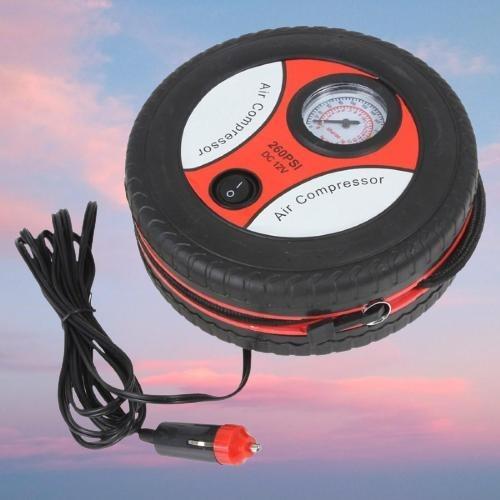 Portable 12V Car Air Compressor - 260 PSI Automatic Tire Inflator Pump