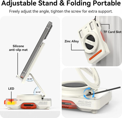 Foldable & 360 Degree Rotatable Phone Bracket With Speaker