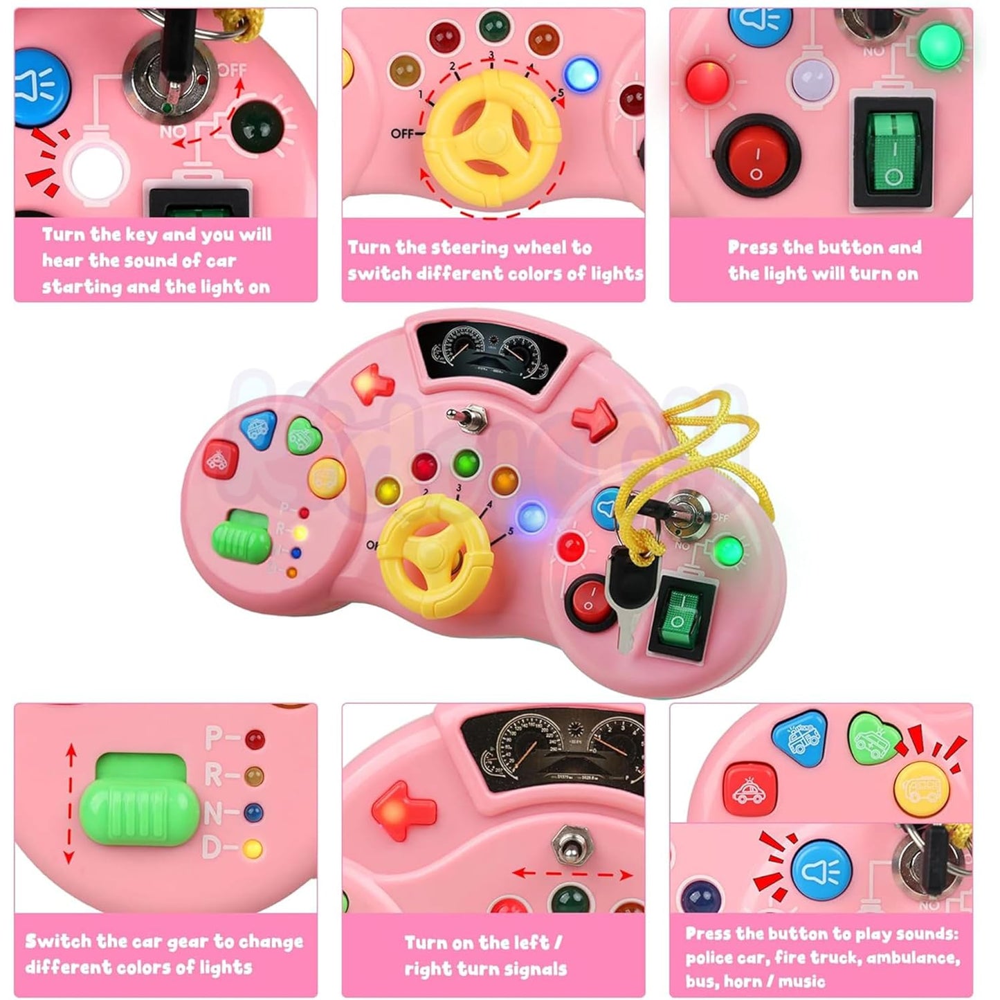 Busy Board Switch LED Light Game For Kids