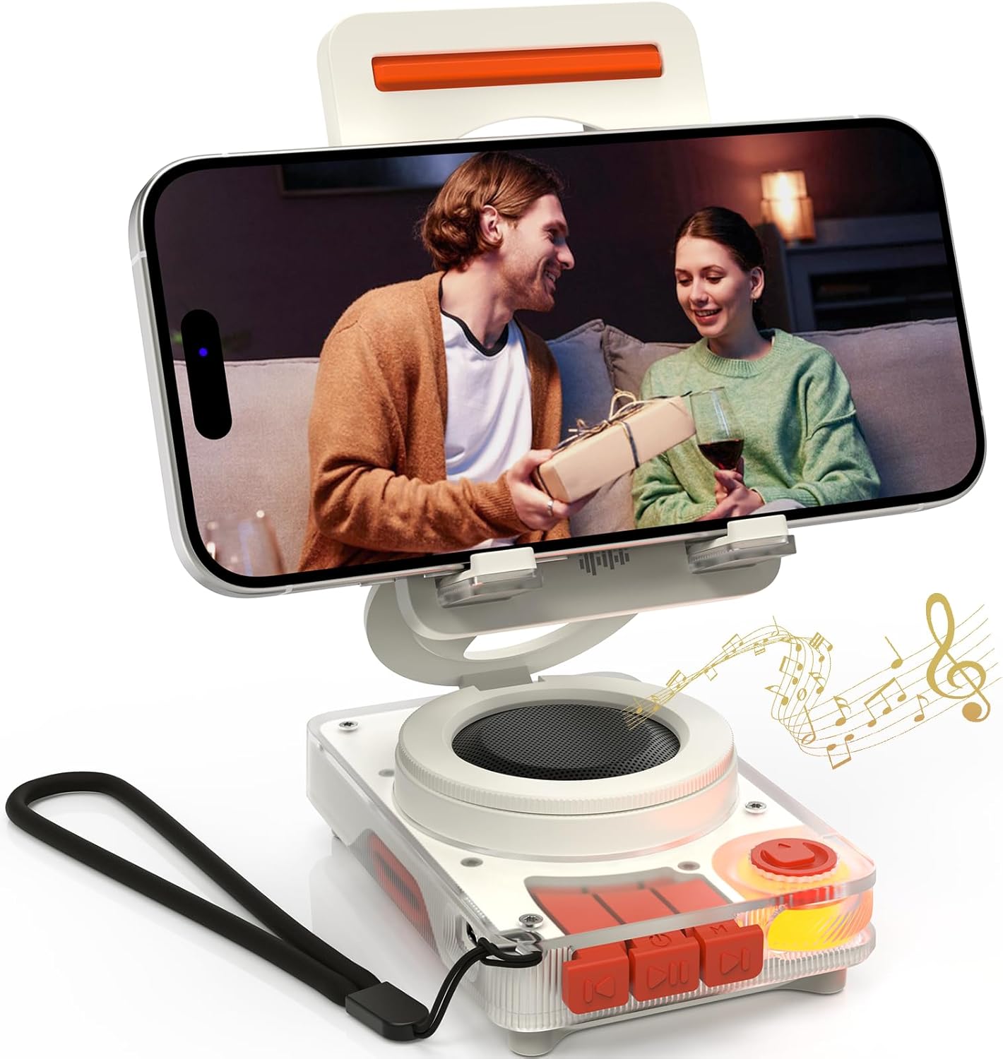 Foldable & 360 Degree Rotatable Phone Bracket With Speaker