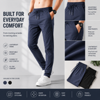 Pack of 2 – Men's High Stretch Skinny Lycra Pants (Blue & Black)