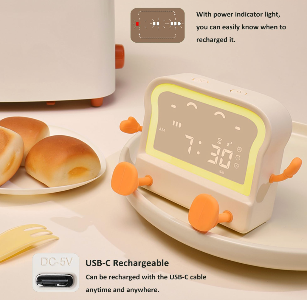Toaster Cartoon Alarm Clock