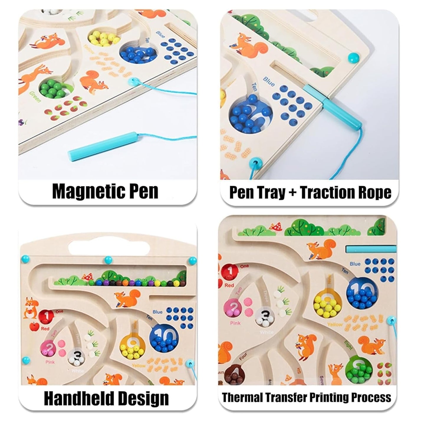 Magnetic Color and Number Maze