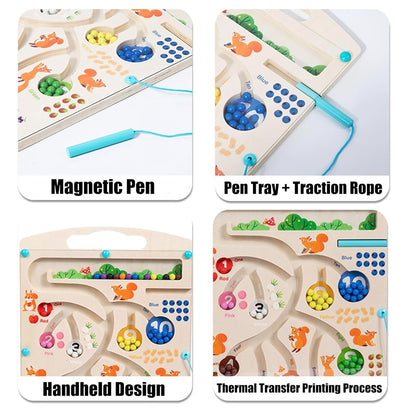 Magnetic Color and Number Maze