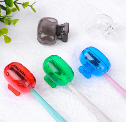 Mini Toothbrush Head Cover Storage Containers (Pack of 2)