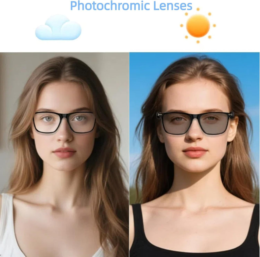 AI Smart Glasses – Real-Time Language Translation, Photochromic Lenses & Hands-Free Audio