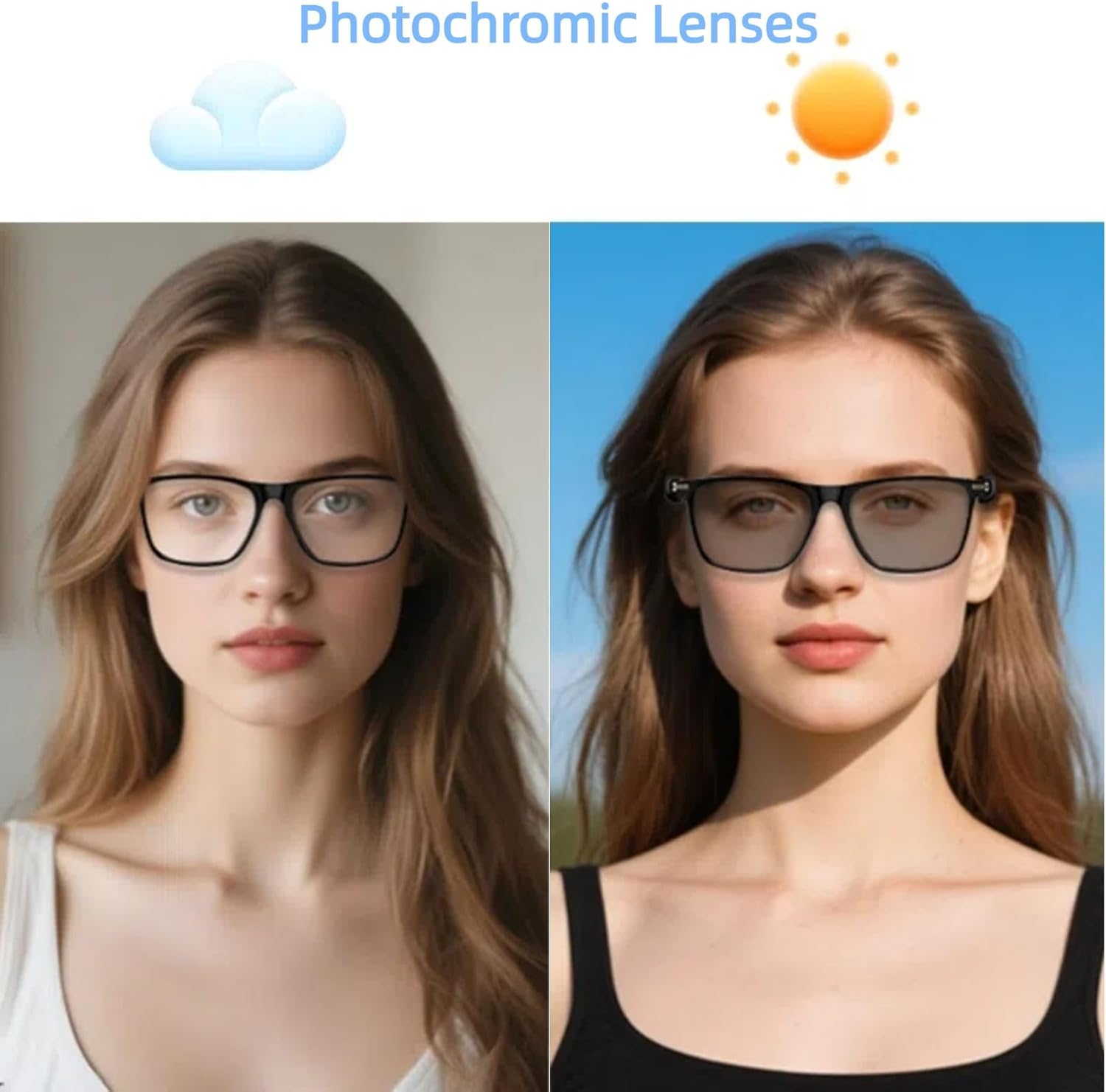 AI Smart Glasses – Real-Time Language Translation, Photochromic Lenses & Hands-Free Audio