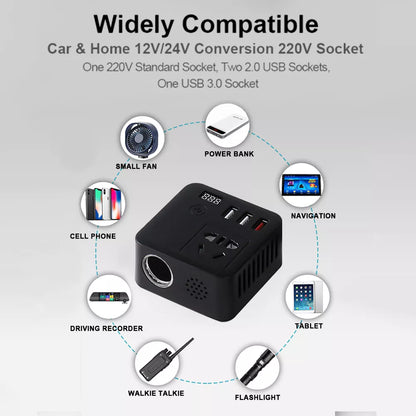 Digital Converter Car Charger Adapter