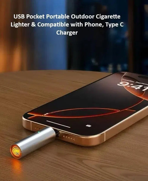 Electric Cigarette Lighter - Plug-in Usb Pocket Portable Outdoor Mo...