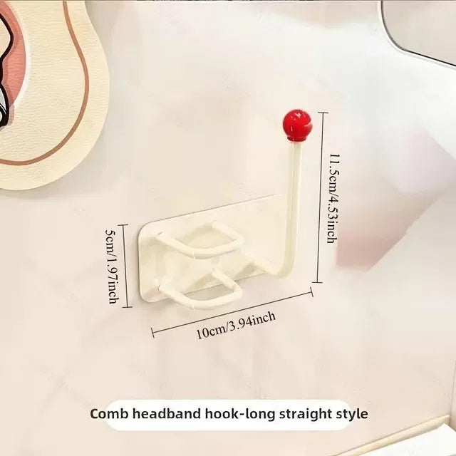 Self-adhesive Wall Mounted Headband Hook - No-drill Hair Accessorie...
