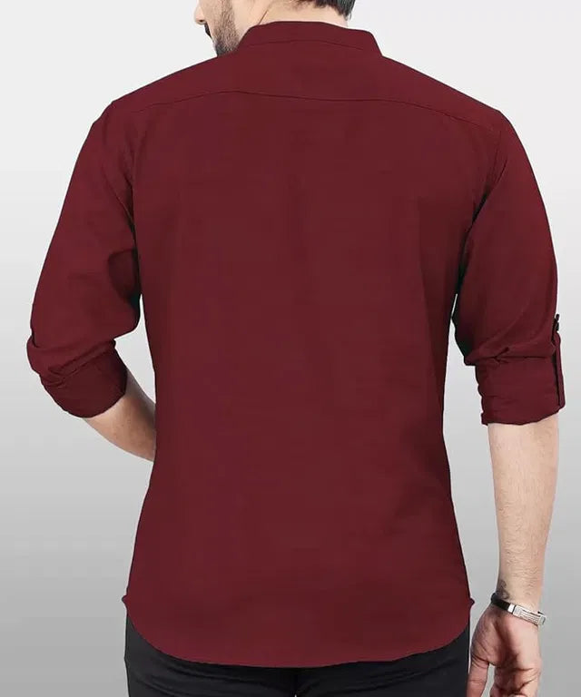 Mens Slim Fit Full Sleeve Cotton Short Kurta Pack Of 3