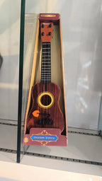 Mini Wooden Finish Plastic Guitar Music Instrument With 4 Strings C...