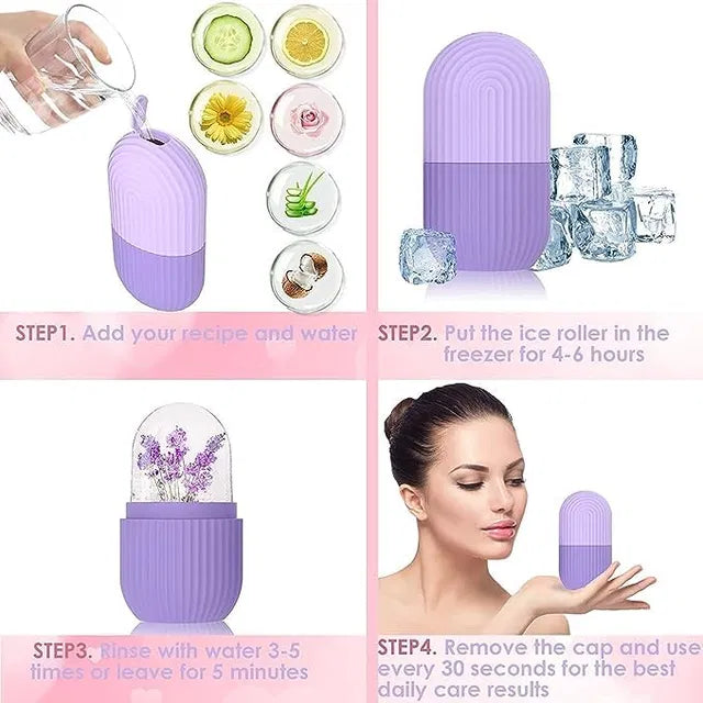 Ice Face Roller Silicone Facial Cube - Remove Dark Circles Shrink P...
