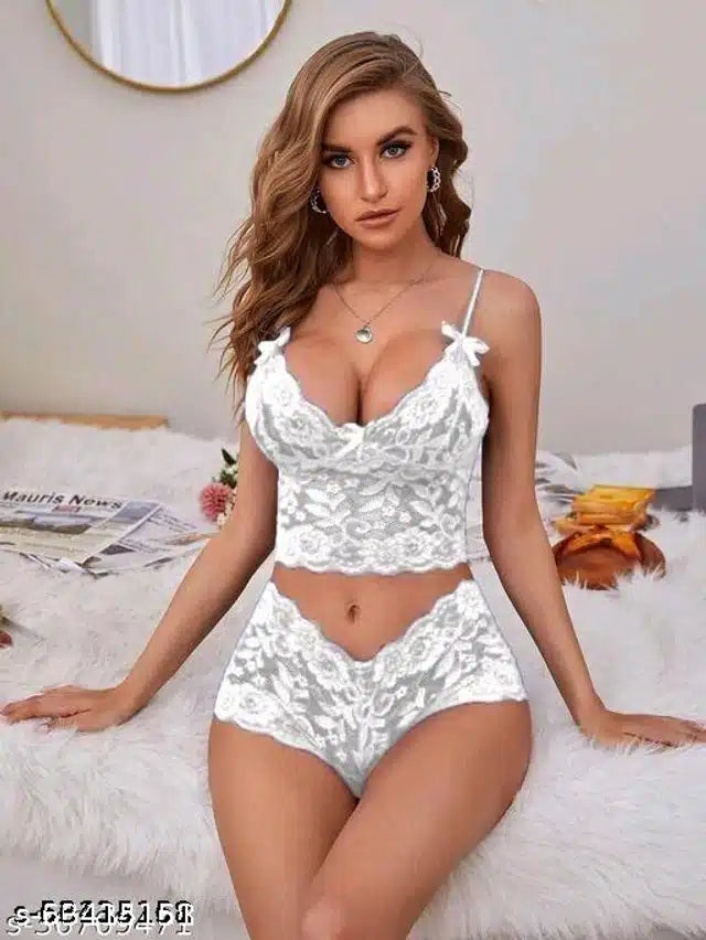 Babydolls For Women White, Free Size Set Of 1