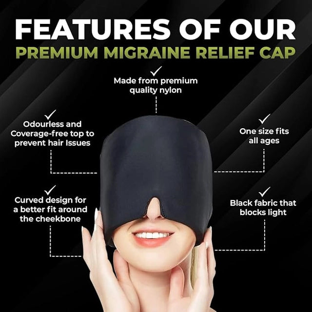 Migraine Relief Cap - Headache, Sinus Tension Relief For Men Women