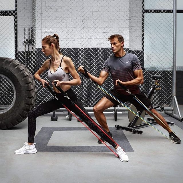 Exercise Resistance Bands Set For Men Women - Home Gym Kit