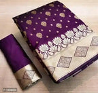 Jacquard Printed Saree For Women Red, 6.3 M