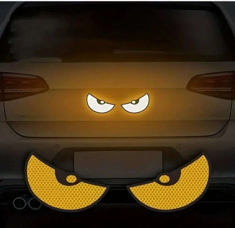 2 Pieces Monster Eyes Car Reflective Stickers Pack Of 1