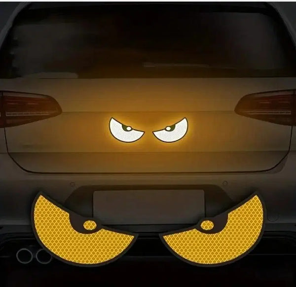2 Pieces Monster Eyes Car Reflective Stickers Pack Of 1