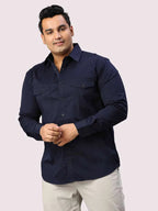 Men Cotton Blend Double Pocket Full Sleeves Shirt Pack Of 3