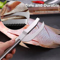 3-in-1 Stainless Steel Fish Scaler, Remover Knife - Kitchen Fish Tool