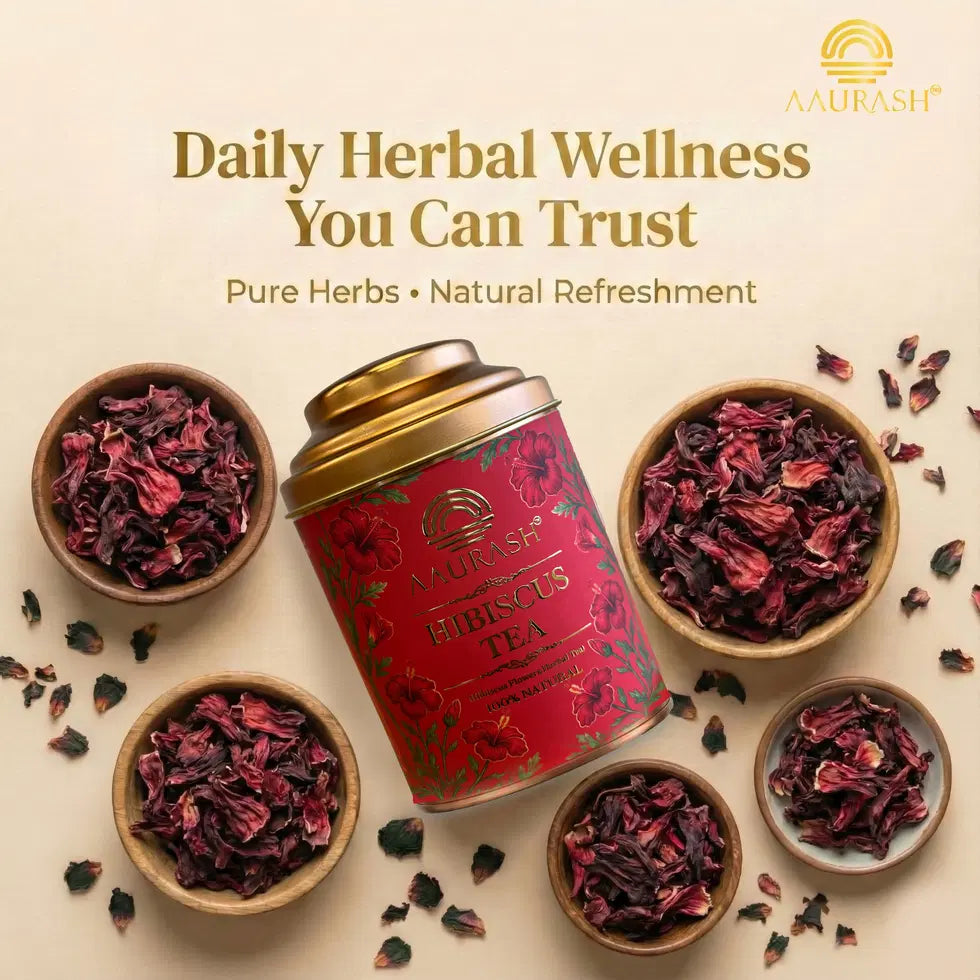 Aaurash Hibiscus Tea Antioxidant Caffeine-free Premium Flower Tea S...
