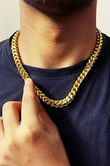 Heavy Gold Plated Cuban Link Chain For Men Boys