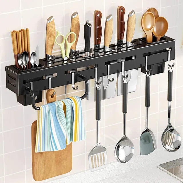 Wall Mounted Magnetic Knife Holder Cutlery Organizer