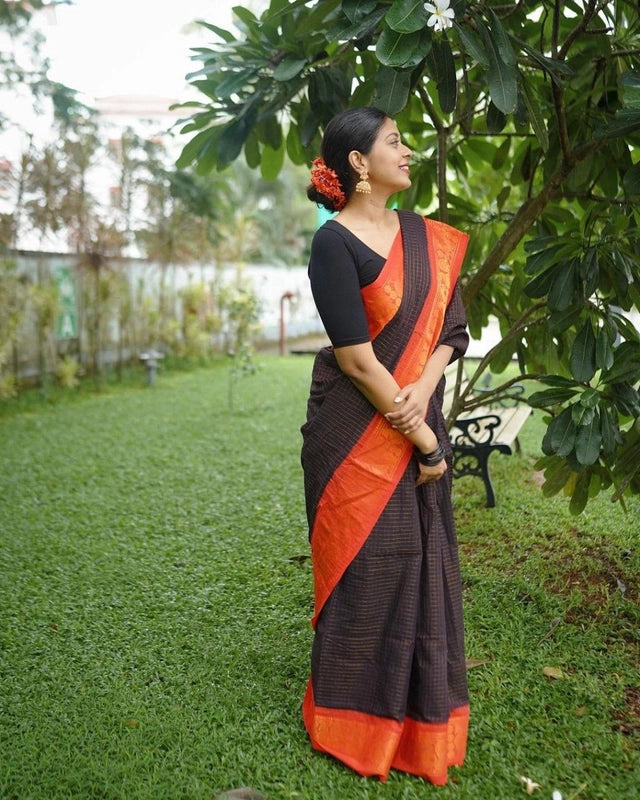 Banarasi Silk Zari Woven Saree For Women Multicolor, 6.3 M