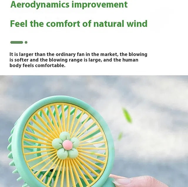 Portable Handheld Fan - Ultra Quiet Little Flower Handheld Fan Batt...